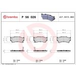 Brembo P 56 026 Bremsbelagsatz, Scheibenbremse PRIME LINE Brembo P 56 026 Bremsbelagsatz, Scheibenbremse PRIME LINE