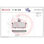 Brembo P 23 018 Bremsbelagsatz, Scheibenbremse PRIME LINE Brembo P 23 018 Bremsbelagsatz, Scheibenbremse PRIME LINE