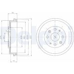 Delphi BF456 Bremstrommel