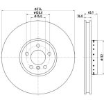 Bremsscheibe 8DD 355 120-711