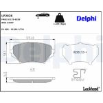 Delphi LP2026 Bremsbelagsatz, Scheibenbremse Delphi LP2026 Bremsbelagsatz, Scheibenbremse