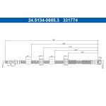 ATE 24.5134-0685.3 Bremsschlauch