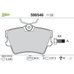Valeo 598546 Bremsbelagsatz, Scheibenbremse
