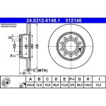 Bremsscheibe 24.0312-0148.1