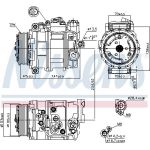 NISSENS 89090 Klimakompressor 7SEU17C, 12V, PAG 46, R134a NISSENS 89090 Klimakompressor 7SEU17C, 12V, PAG 46, R134a