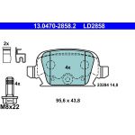 ATE 13.0470-2858.2 Bremsbelagsatz, Scheibenbremse Ceramic ATE 13.0470-2858.2 Bremsbelagsatz, Scheibenbremse Ceramic