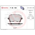 Brembo P 85 108 Bremsbelagsatz, Scheibenbremse PRIME LINE
