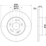 Bremsscheibe 8DD 355 100-931