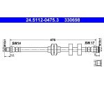 ATE 24.5112-0475.3 Bremsschlauch