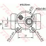 TRW BWD123 Radbremszylinder TRW BWD123 Radbremszylinder