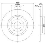 Bremsscheibe 8DD 355 125-311 Bremsscheibe 8DD 355 125-311