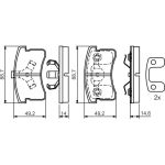 BOSCH 0 986 424 642 Bremsbelagsatz, Scheibenbremse