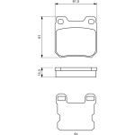 BOSCH 0 986 494 523 Bremsbelagsatz, Scheibenbremse