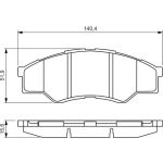 BOSCH 0 986 494 425 Bremsbelagsatz, Scheibenbremse