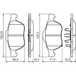 BOSCH 0 986 494 485 Bremsbelagsatz, Scheibenbremse BOSCH 0 986 494 485 Bremsbelagsatz, Scheibenbremse