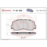 Brembo P 54 002 Bremsbelagsatz, Scheibenbremse PRIME LINE Brembo P 54 002 Bremsbelagsatz, Scheibenbremse PRIME LINE