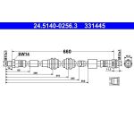 ATE 24.5140-0256.3 Bremsschlauch
