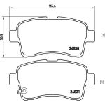 Brembo P 79 021 Bremsbelagsatz, Scheibenbremse PRIME LINE