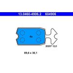 ATE 13.0460-4906.2 Bremsbelagsatz, Scheibenbremse ATE 13.0460-4906.2 Bremsbelagsatz, Scheibenbremse