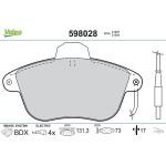 Valeo 598028 Bremsbelagsatz, Scheibenbremse Valeo 598028 Bremsbelagsatz, Scheibenbremse