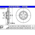ATE 24.0132-0189.1 Bremsscheibe 316mm, 5x108,0, Belüftet, beschichtet ATE 24.0132-0189.1 Bremsscheibe 316mm, 5x108,0, Belüftet, beschichtet