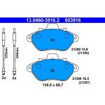 ATE 13.0460-3916.2 Bremsbelagsatz, Scheibenbremse ATE 13.0460-3916.2 Bremsbelagsatz, Scheibenbremse