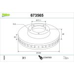 Bremsscheibe 673565 Bremsscheibe 673565