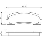 BOSCH 0 986 494 462 Bremsbelagsatz, Scheibenbremse BOSCH 0 986 494 462 Bremsbelagsatz, Scheibenbremse