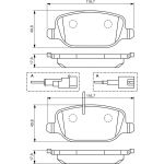 BOSCH 0 986 494 466 Bremsbelagsatz, Scheibenbremse