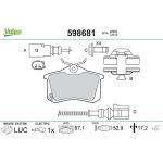 Valeo 598681 Bremsbelagsatz, Scheibenbremse Valeo 598681 Bremsbelagsatz, Scheibenbremse