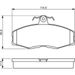 BOSCH 0 986 468 613 Bremsbelagsatz, Scheibenbremse BOSCH 0 986 468 613 Bremsbelagsatz, Scheibenbremse