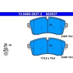 ATE 13.0460-2637.2 Bremsbelagsatz, Scheibenbremse ATE 13.0460-2637.2 Bremsbelagsatz, Scheibenbremse