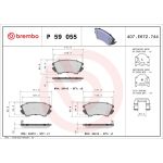 Bremsbelagsatz, Scheibenbremse P 59 055 Bremsbelagsatz, Scheibenbremse P 59 055