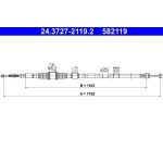 Seilzug, Feststellbremse 24.3727-2119.2 Seilzug, Feststellbremse 24.3727-2119.2