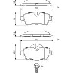 BOSCH 0 986 494 242 Bremsbelagsatz, Scheibenbremse