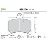 Valeo 598150 Bremsbelagsatz, Scheibenbremse Valeo 598150 Bremsbelagsatz, Scheibenbremse