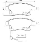 Hella Pagid 8DB 355 012-781 Bremsbelagsatz, Scheibenbremse