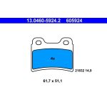 ATE 13.0460-5924.2 Bremsbelagsatz, Scheibenbremse ATE 13.0460-5924.2 Bremsbelagsatz, Scheibenbremse
