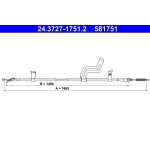 Seilzug, Feststellbremse 24.3727-1751.2 Seilzug, Feststellbremse 24.3727-1751.2