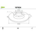 Valeo 197624 Bremsscheibe