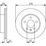 BOSCH 0 986 479 R95 Bremsscheibe