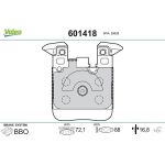 Valeo 601418 Bremsbelagsatz, Scheibenbremse