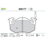 Valeo 598177 Bremsbelagsatz, Scheibenbremse