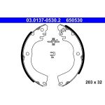 ATE 03.0137-0530.2 Bremsbackensatz ATE 03.0137-0530.2 Bremsbackensatz