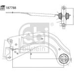 FEBI BILSTEIN 187788 Querlenker, Lenker, Radaufhängung FEBI BILSTEIN 187788 Querlenker, Lenker, Radaufhängung