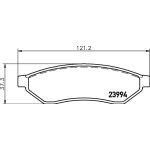 Hella 8DB 355 011-671 Bremsbelagsatz, Scheibenbremse Hella 8DB 355 011-671 Bremsbelagsatz, Scheibenbremse