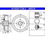 Bremstrommel 24.0220-3726.2
