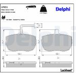 Delphi LP651 Bremsbelagsatz, Scheibenbremse Delphi LP651 Bremsbelagsatz, Scheibenbremse