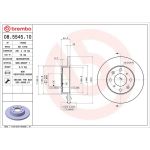 Brembo 08.5545.10 Bremsscheibe PRIME LINE Brembo 08.5545.10 Bremsscheibe PRIME LINE