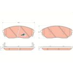 Bremsbelagsatz, Scheibenbremse GDB3343 Bremsbelagsatz, Scheibenbremse GDB3343